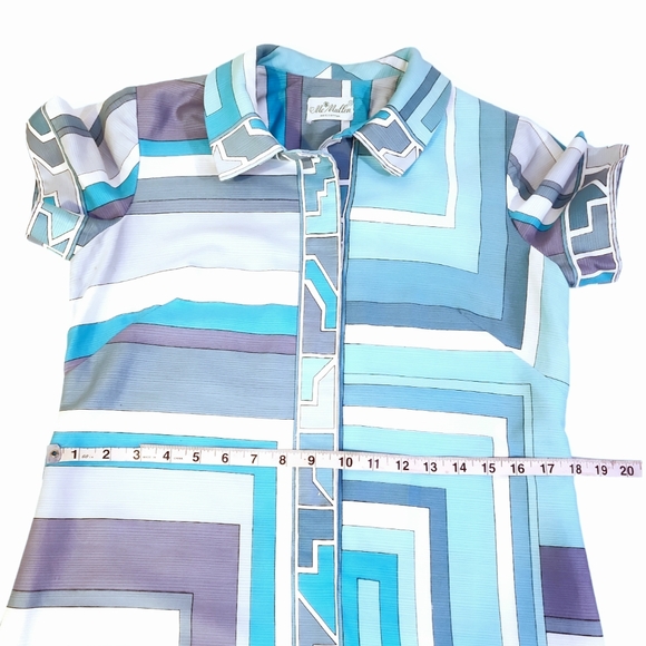 1960s Retro Mod Geometric Abstract Dress - Picture 6 of 8